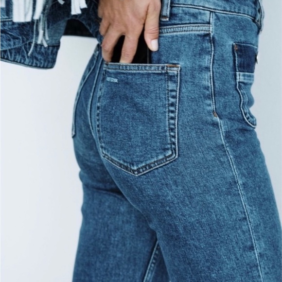 Maje first stone denim eco wash capsule high waist straight jean - Picture 4 of 12